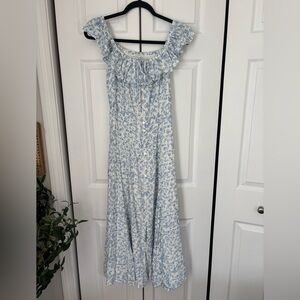 Z Supply Floral Off-Shoulder Maxi Dress- medium.